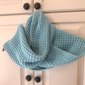 Great Waffle Knit Tiffany Blue Scarf